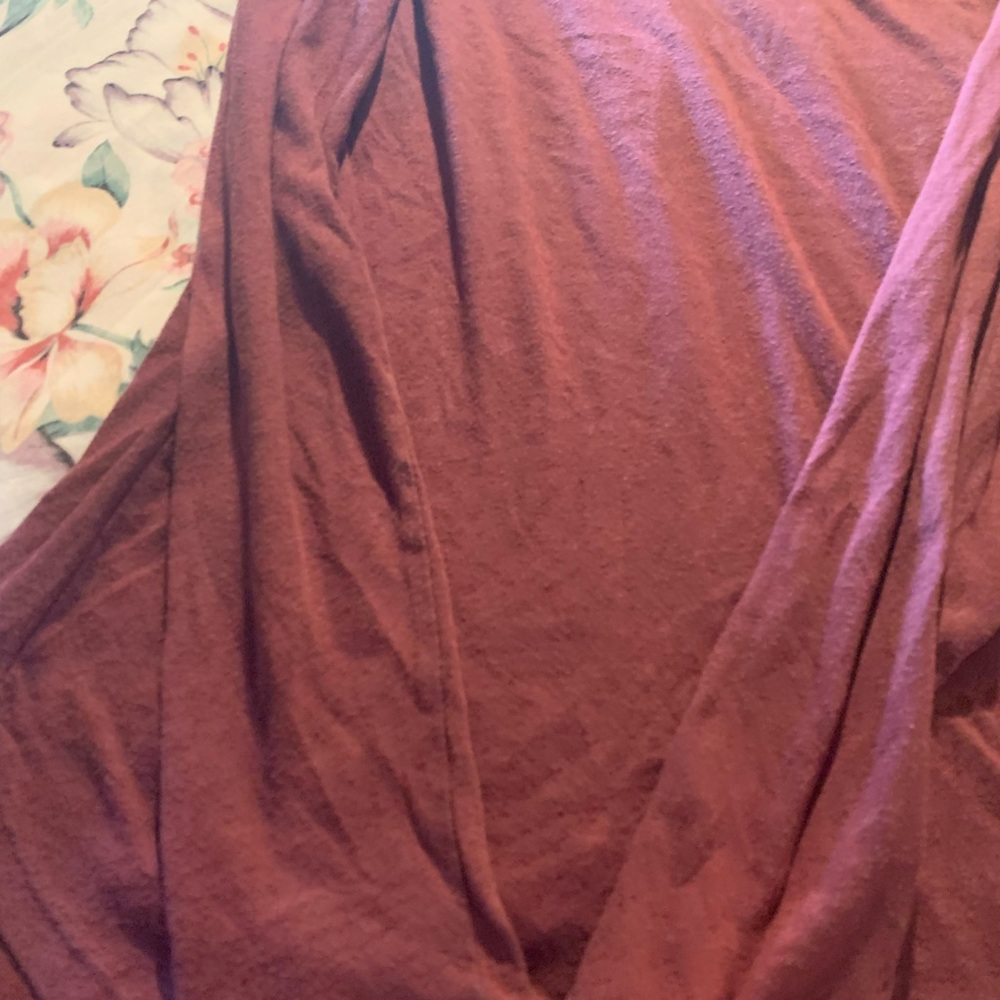 BP Long Sleeve Top in Deep Maroon size Small - Picture 2 of 6